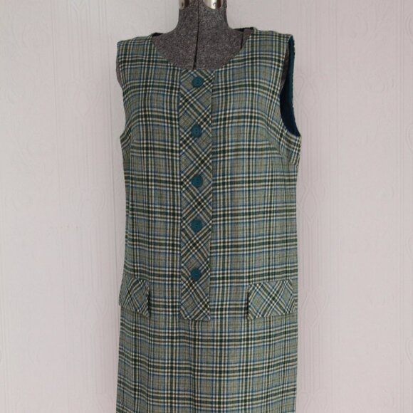 Great 60's Pendleton tartan plaid wool dress - Picture 1 of 3